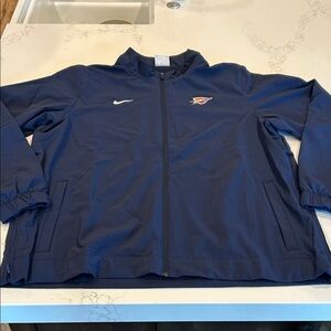 NIKE Men's Oklahoma City Thunder Full Zip Jacket Size XL In Navy